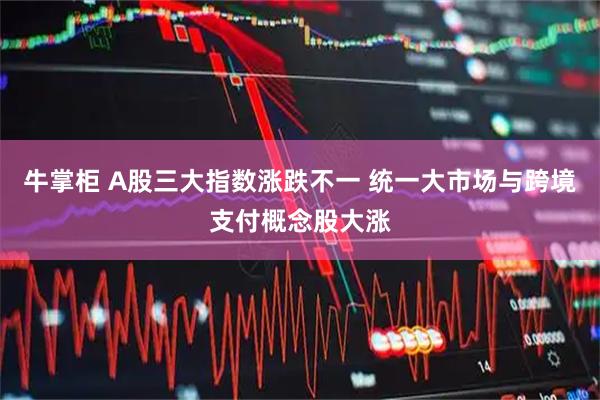 牛掌柜 A股三大指数涨跌不一 统一大市场与跨境支付概念股大涨