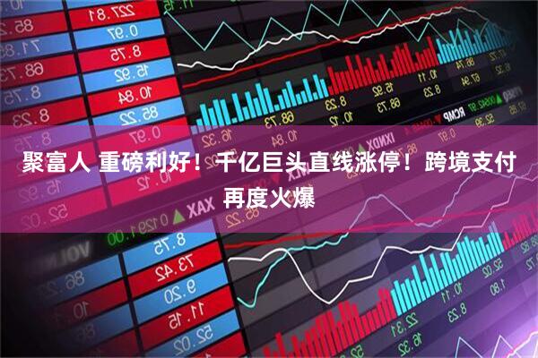聚富人 重磅利好！千亿巨头直线涨停！跨境支付再度火爆