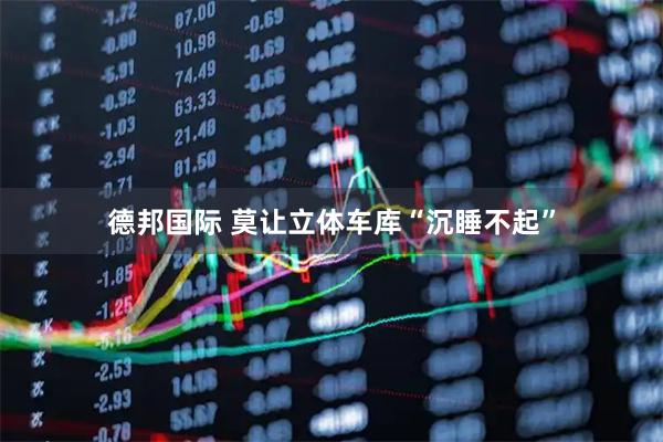 德邦国际 莫让立体车库“沉睡不起”