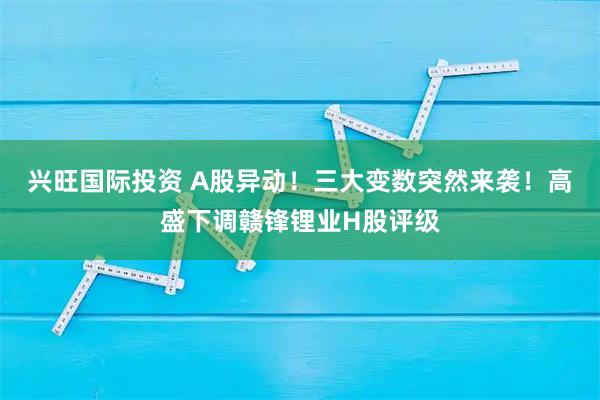 兴旺国际投资 A股异动！三大变数突然来袭！高盛下调赣锋锂业H股评级